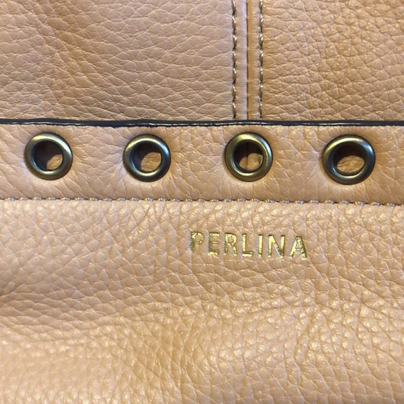 Perlina leather purse, genuine leather with man made trim - Picture 2 of 5